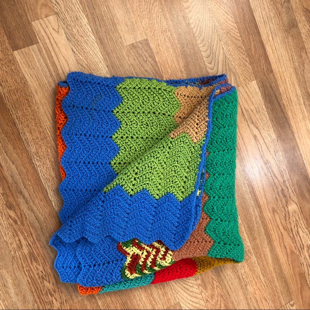 Handmade knit blanket